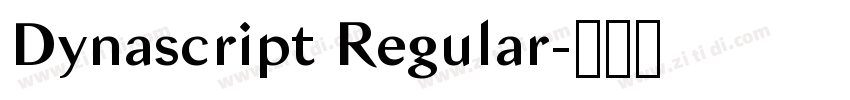 Dynascript Regular字体转换